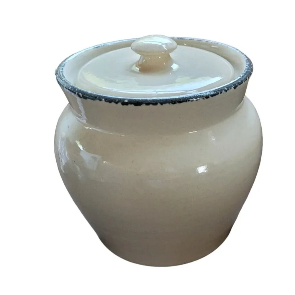 Home & Garden Party Covered Crock Birdhouse‎ Pot Cookie Jar Candy Vintage
